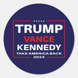 Trump en Kennedy nemen Amerika weer blauw Ronde Sticker