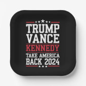 Trump en Kennedy nemen Amerika weer terug Papieren Bordje (Voorkant)