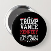 Trump en Kennedy nemen Amerika weer terug Ronde Button 4,0 Cm (Voorkant /achterkant)