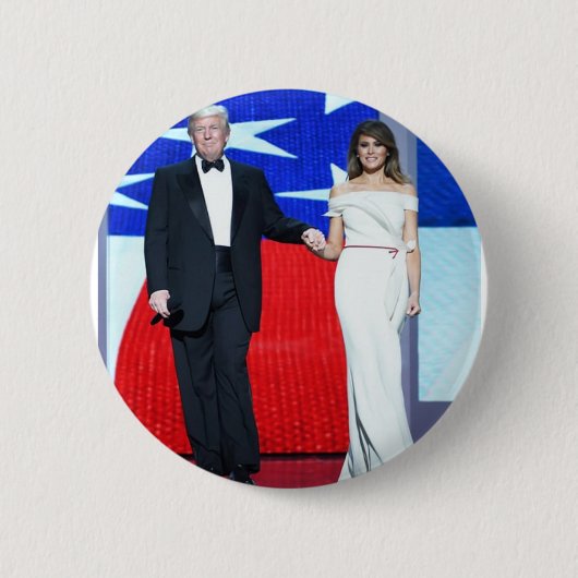 Trump-en-Melania-2 Ronde Button 5,7 Cm (Voorkant)
