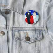Trump-en-Melania-2 Ronde Button 5,7 Cm (In situ)