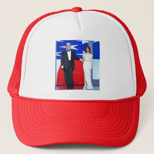 Trump en Melania-2 Trucker Pet (Voorkant)