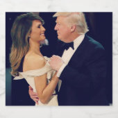 Trump en Melania Dancing Sparkling Wijnetiket (Enkel label)