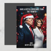 Trump en Melania Slecht Kerstfeest Feestdagenkaart (Voorkant / Achterkant)