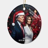 Trump en Melania Slechte Kerstmis Keramisch Ornament (Links)
