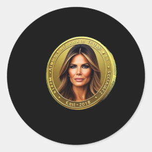 Trump en Melania-valuta lanceert Meme Coin Trum Ronde Sticker