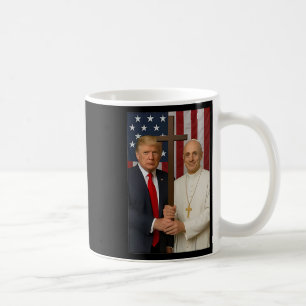 Trump en Paus Shirt - Paus Leo XIV God zegene Amer Koffiemok