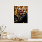 Trump en Poetin omarmen Poster (Keuken)