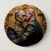 Trump en Poetin omarmen Ronde Button 4,0 Cm (Voorkant)