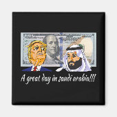 Trump en Saoedische leider Satire vieren geweldige Magneet (Voorkant)