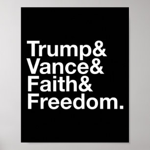 Trump En Vance En Geloof En Vrijheid Lijst - Usa V Poster