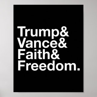 Trump En Vance En Geloof En Vrijheid Lijst - Usa V Poster