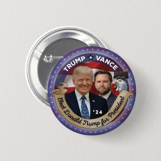 Trump en Vance in 2024 Ronde Button 5,7 Cm (Voorkant /achterkant)