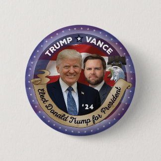 Trump en Vance in 2024 Ronde Button 5,7 Cm