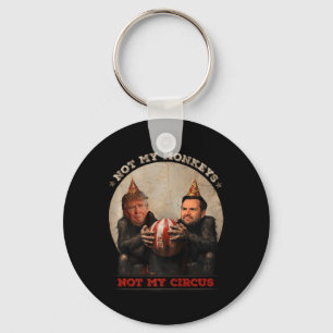 Trump en Vance niet mijn apen niet mijn circus Sleutelhanger