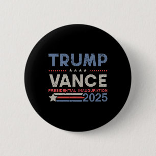Trump en Vance President Inauguratie Dag 2025 Ik Ronde Button 5,7 Cm