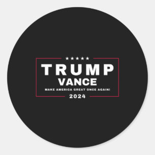 Trump en Vance VP maken Amerika weer groot! M Ronde Sticker