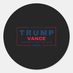 Trump en Vance VP maken Amerika weer groot! M Ronde Sticker