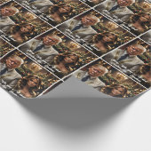 Trump en vrouw "Wie geeft een F*ck" Kerstmis Cadeaupapier (Hoek)