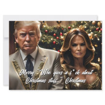 Trump en vrouw "Wie geeft een F*ck" Kerstmis