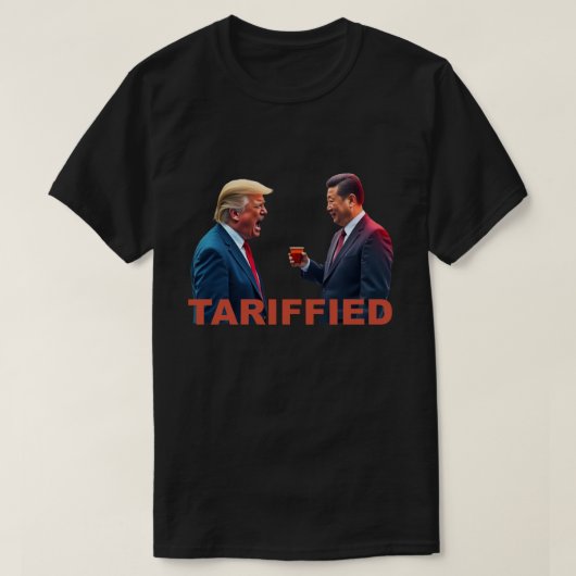 Trump en Xi Jinping doodsbang T-shirt (Design voorkant)