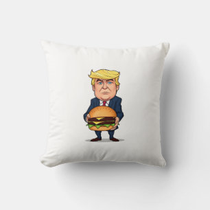 Trump en zijn burger - Grappig en gekleurd beeld Kussen