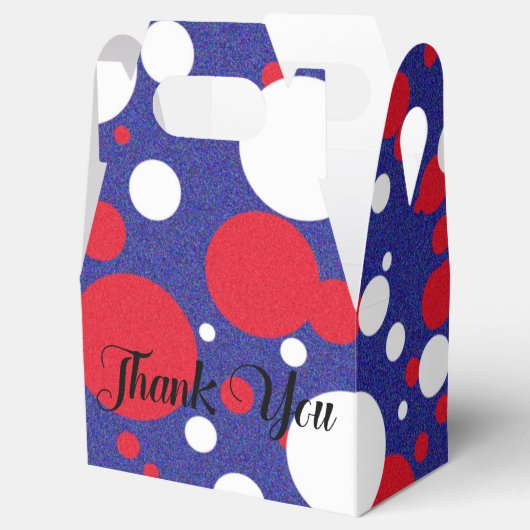 Trump Enorm Stippen Rode Witte Blauwe Feest Bedankdoosjes (Geopend)