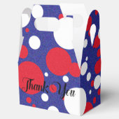 Trump Enorm Stippen Rood Wit Blauw Feest Bedankdoosjes (Geopend)