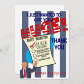 Trump ENORME Feestviering Bedankkaart (Voorkant / Achterkant)