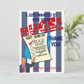 Trump ENORME Feestviering Bedankkaart (Staand voorkant)