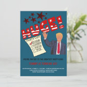 Trump ENORME Grootste Feest ooit Feest vieren Kaart (Staand voorkant)