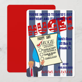 Trump ENORME Verjaardagsmijlpaal Feestviering Kaart