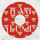 Trump ENORME viering Dinner Reception Party Wijnglaslabel (Achterkant)