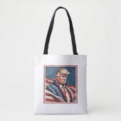 Trump Epic American Flag Canvas tas (Voorkant)