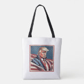 Trump Epic American Flag Canvas tas (Achterkant)