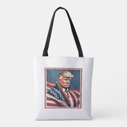 Trump Epic American Flag Canvas tas (Achterkant)