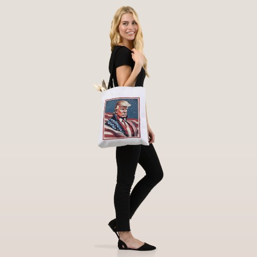 Trump Epic American Flag Canvas tas (Op model)