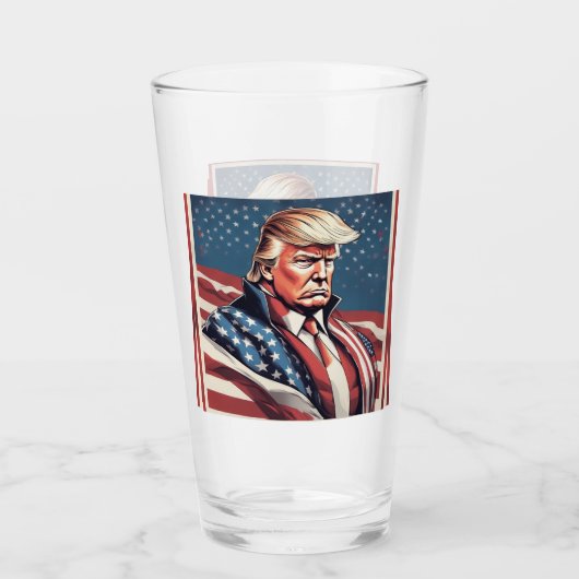 Trump Epic American Flag Drinkware Glas (Voorkant)