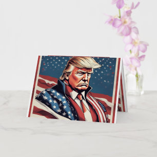 Trump Epic American Flag Wenskaart Folie Wenskaart