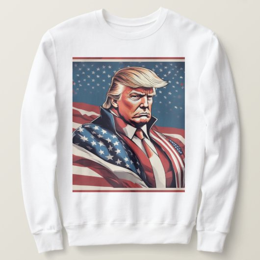 Trump Epic Amerikaanse vlag Hoodie Trui (Design voorkant)