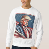 Trump Epic Amerikaanse vlag Hoodie Trui (Voorkant)