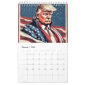 Trump Epic Amerikaanse vlag kalender (Feb 2026)