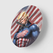 Trump Epic Superhero Wall Clock Ronde Klok (Hoek)