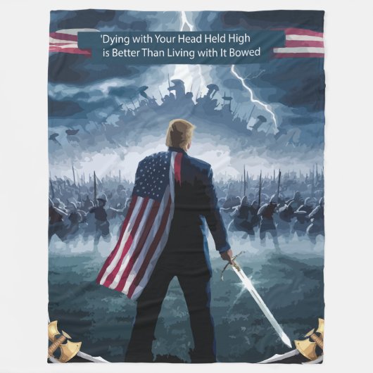 Trump Epic Warrior Blanket Fleece Deken (Voorkant)