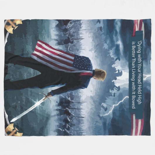 Trump Epic Warrior Blanket Fleece Deken (Voorkant (Horizontaal))