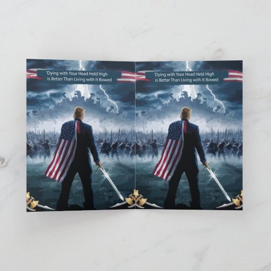 Trump Epic Warrior groet Kaart (Binnen)