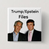 Trump/Epstein-bestanden knop Vierkante Button 5,1 Cm (Voorkant)