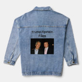 Trump/Epstein dossiers denim jas Jacket (Achterkant)