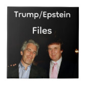 Trump/Epstein Files Ceramic Tile Tegeltje (Voorkant)