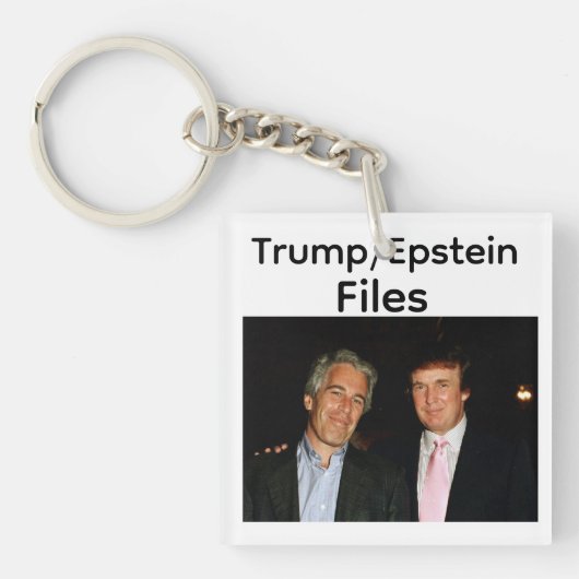 Trump/Epstein Files Keychain (voorkant)